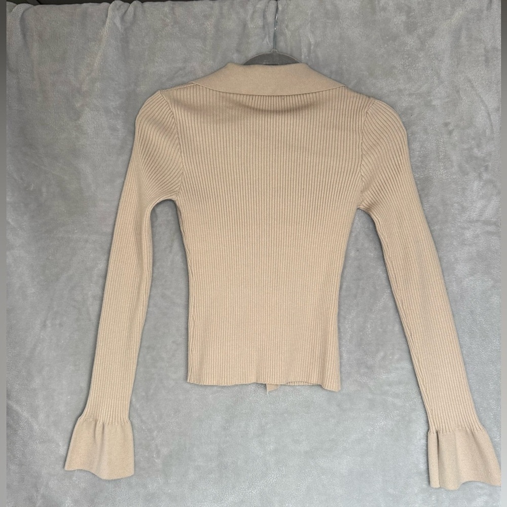 Forever 21 Cream Ribbed Knit Top - Picture 3 of 6